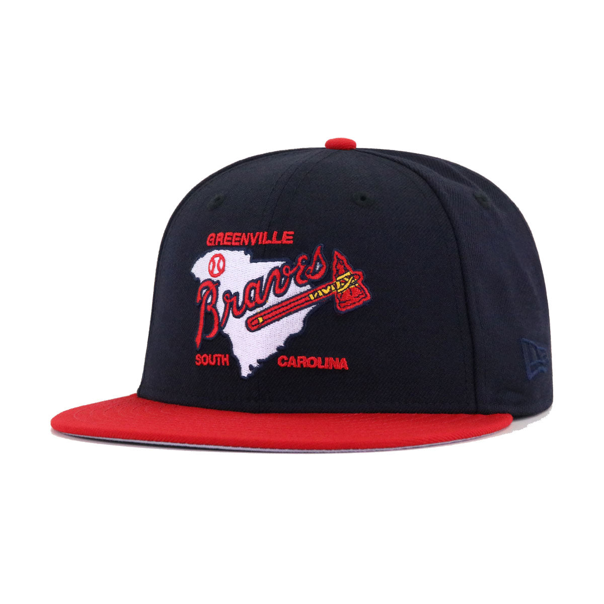 New Era 59FIFTY Greenville Braves Hat - Red, Navy Red/Navy / 7 1/4