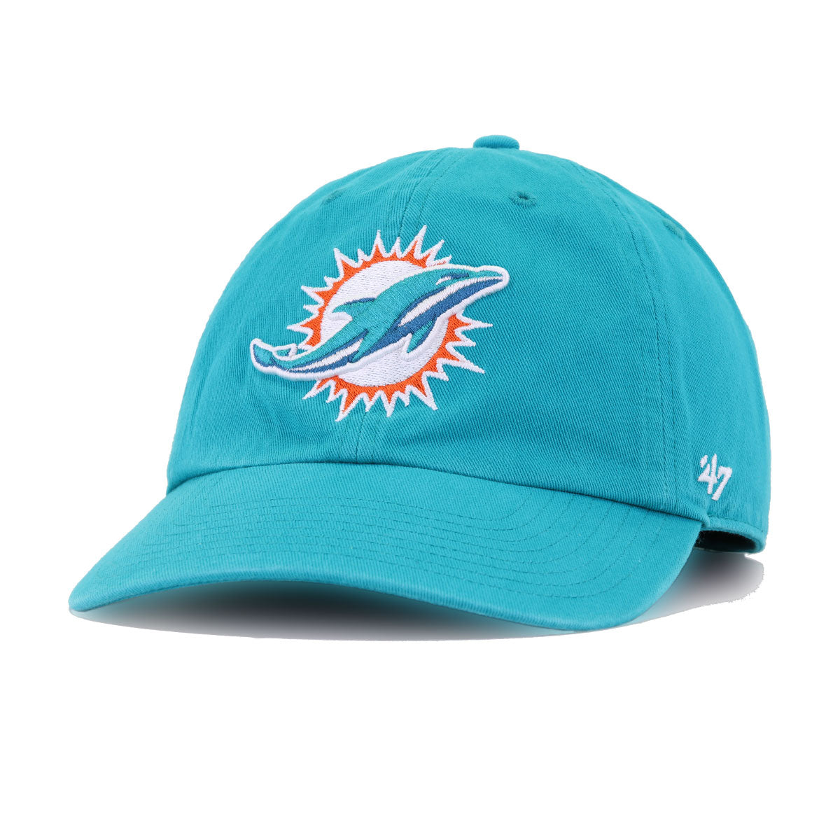 Miami Dolphins Teal 47 Brand Clean Up Dad Hat