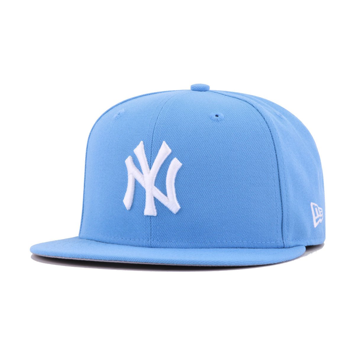 York Yankees Hat Blue Fitted Hat With Patch New York Yankees Sky