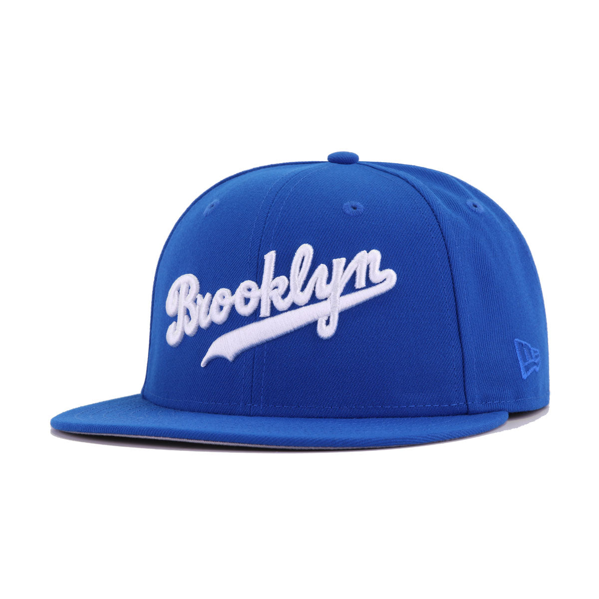 Brooklyn Dodgers Blue Azure Jackie Robinson 50th Anniversary New Era 59FIFTY Fitted Blue Azure / Snow White / 7 1/2