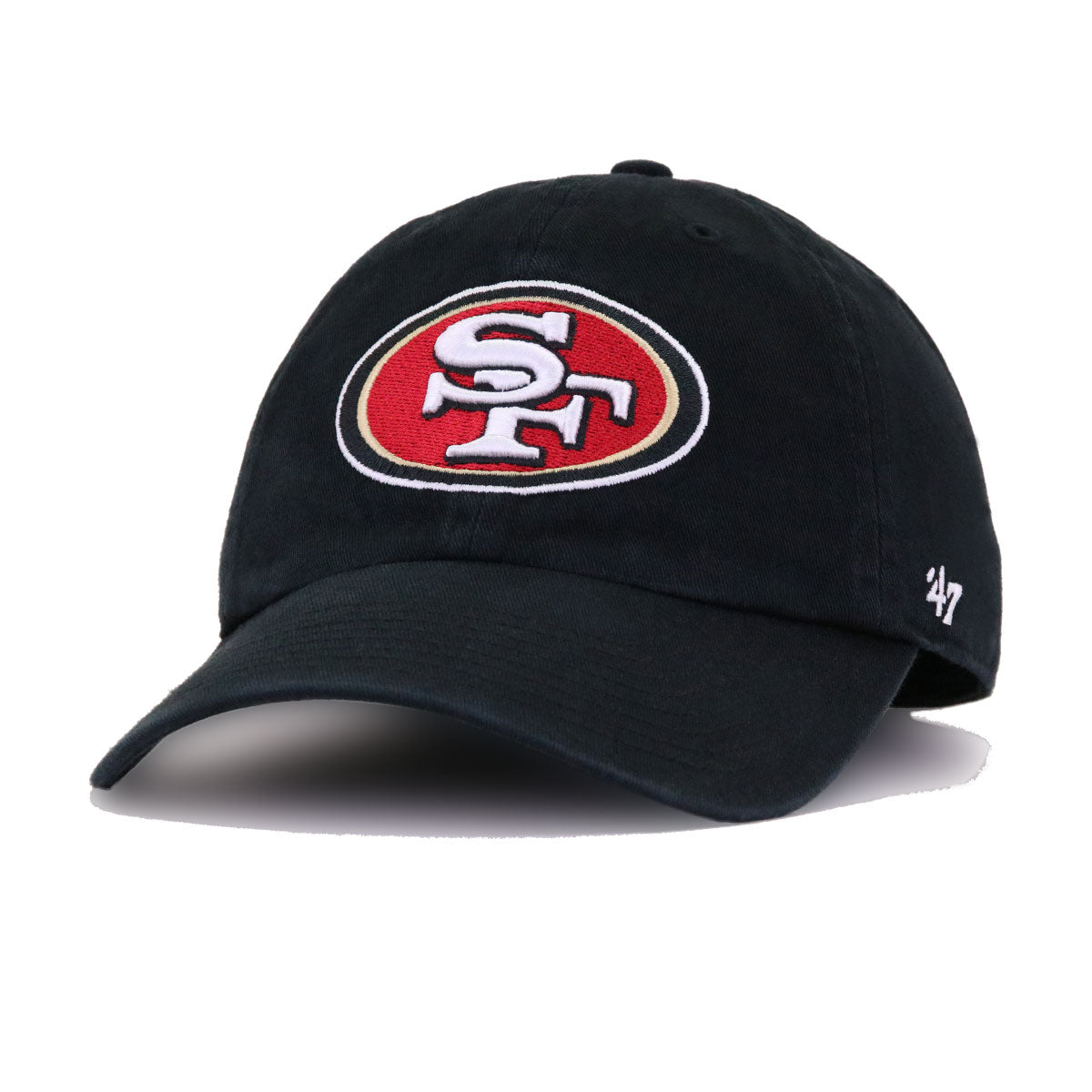 San Francisco 49ers 47 Brand Black Clean Up Adjustable Hat