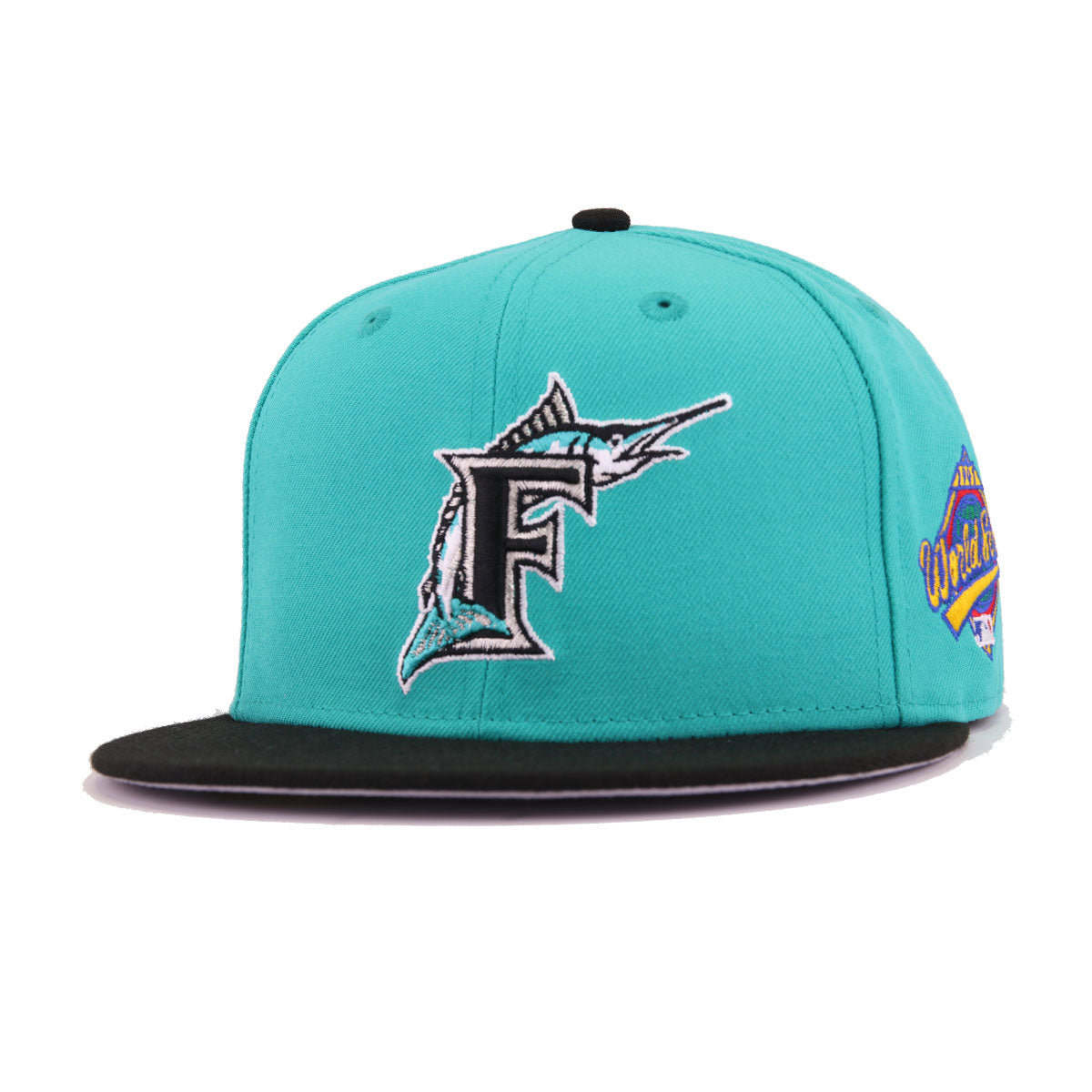 Miami Marlins, Florida Marlins New Era 10th Anniversary Teal Undervisor  59FIFTY Fitted Hat - Scarlet