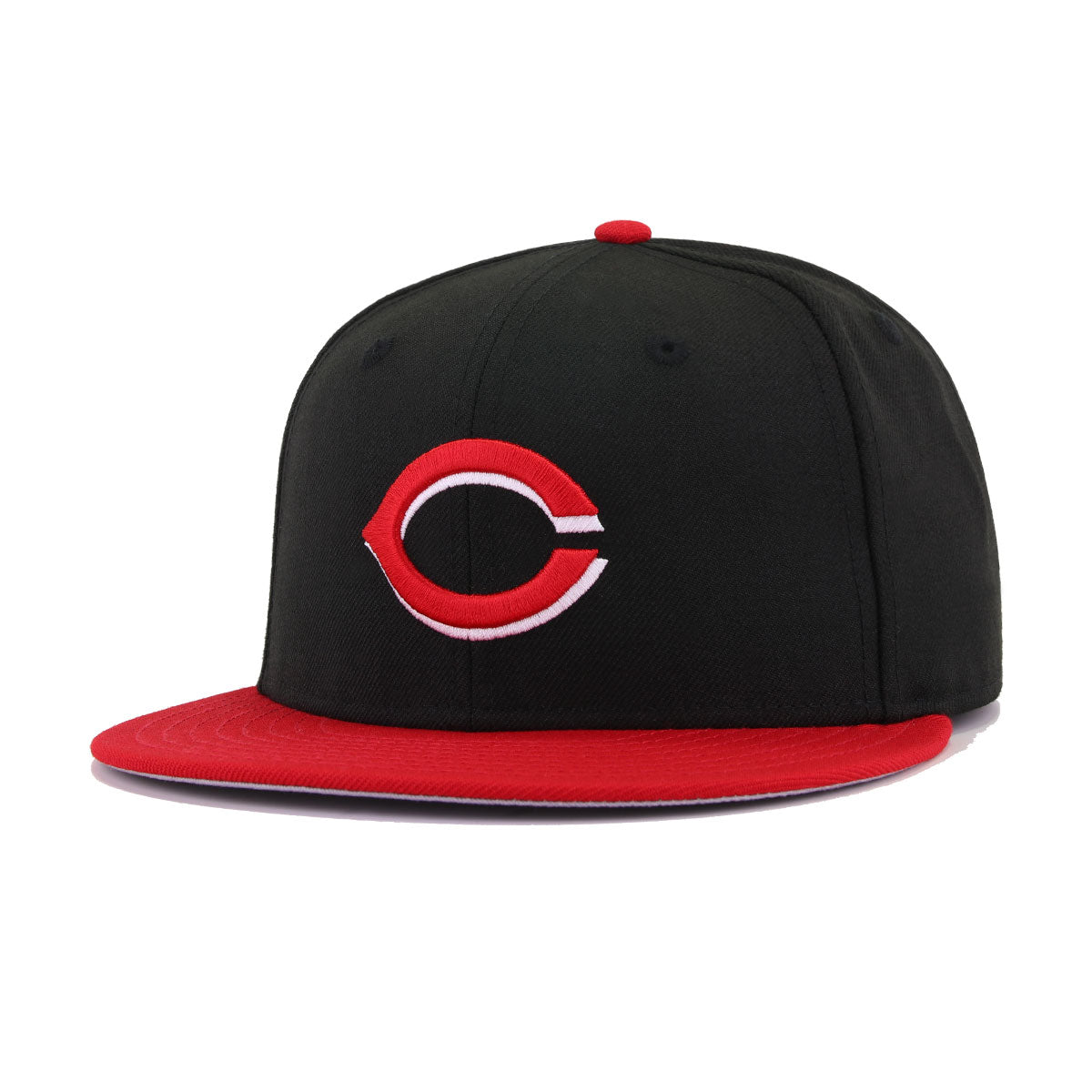 New Era Cincinnati Reds 59FIFTY Authentic Collection Hat Black/Red 7 3/4