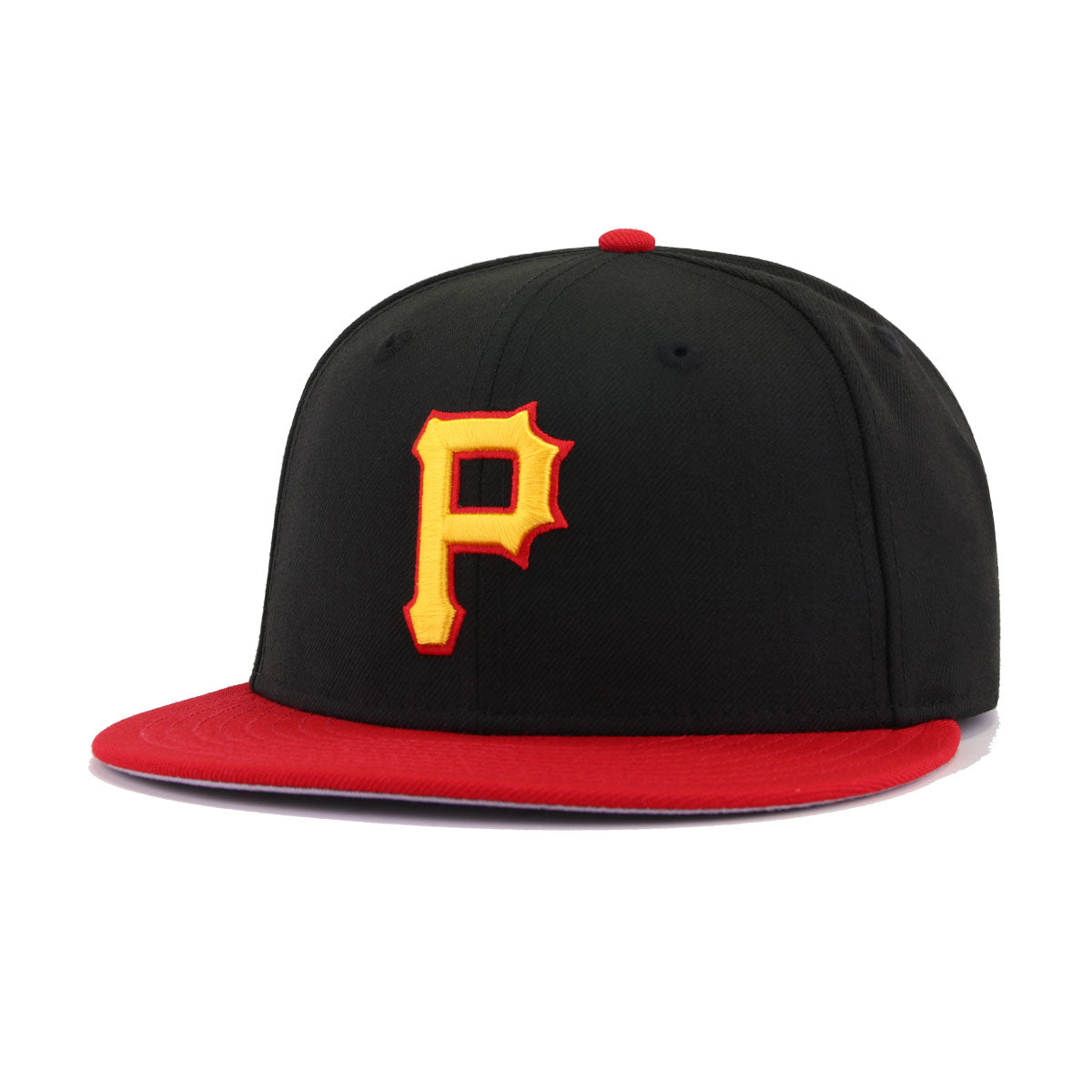 Pittsburgh Pirates Black Scarlet Cooperstown AC New Era 59Fifty Fitted