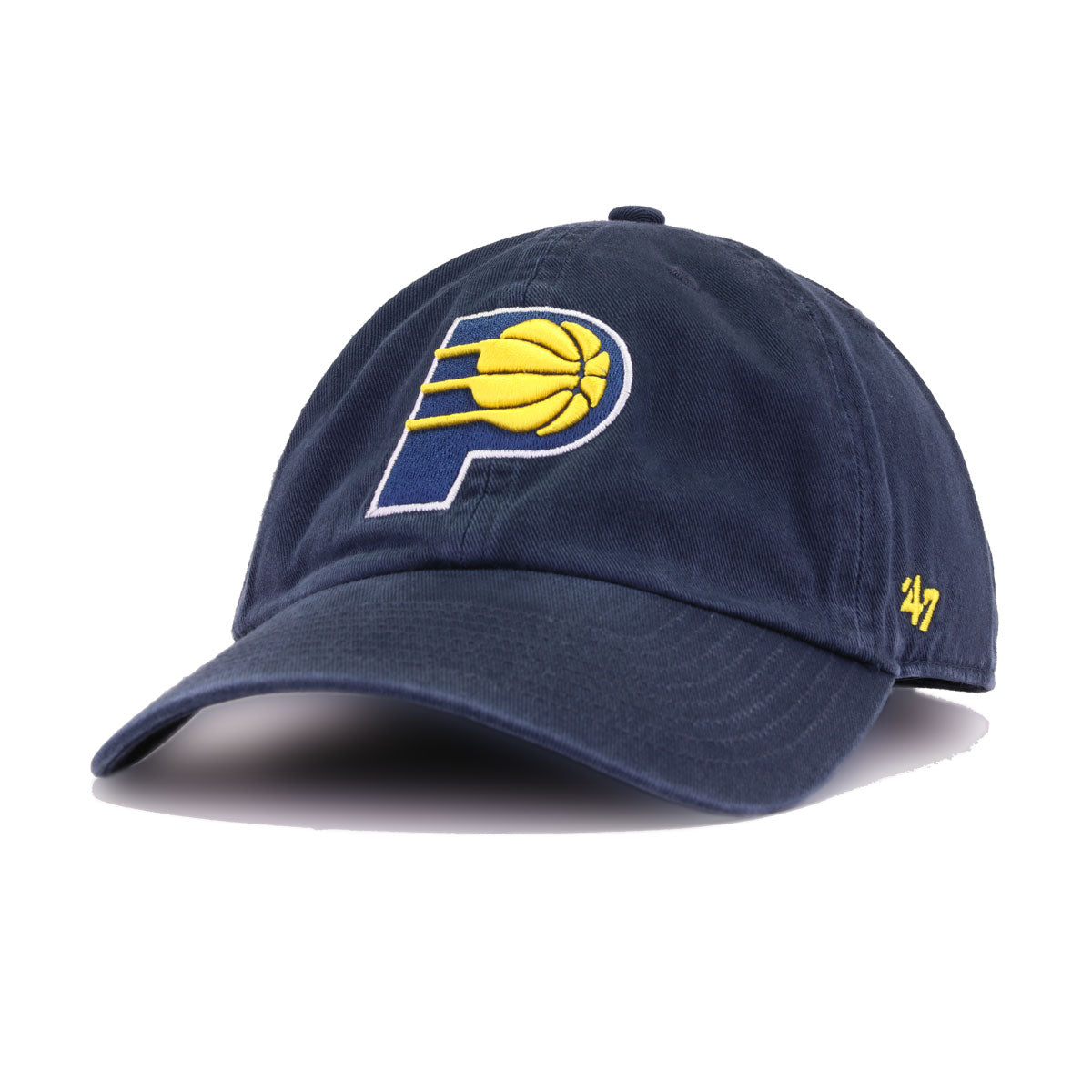 Adult Indiana Pacers Script Clean Up Hat in Navy by 47' Brand