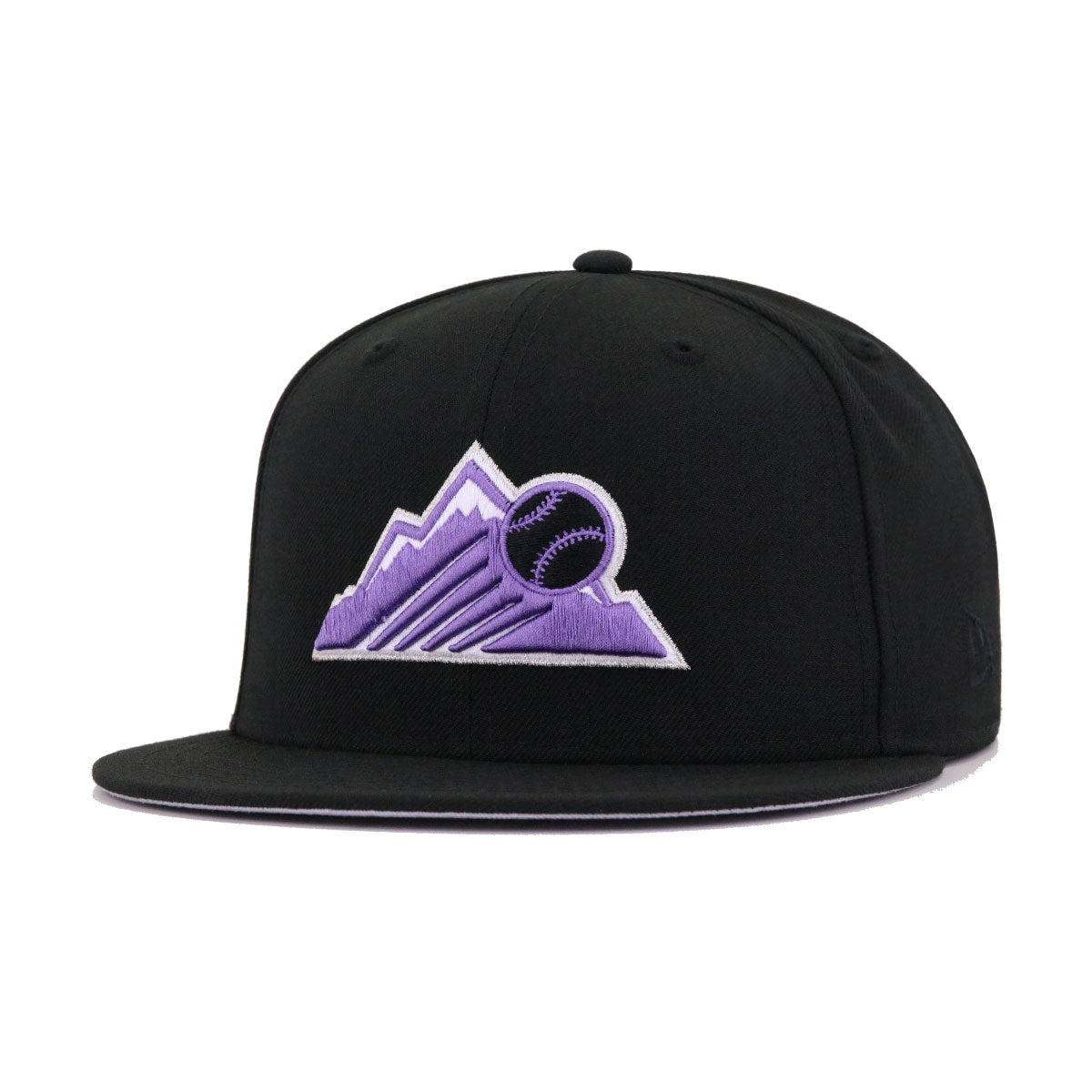 Colorado Baseball Hat Black Lake Purple Batting Practice New Era 59FIFTY Fitted Black / Real Black | Snow White | Lake Purple / 7 5/8