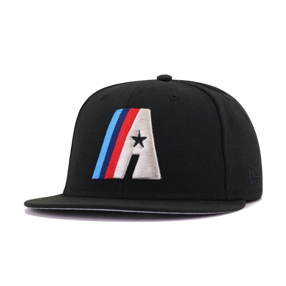 Houston Baseball Hat Black Prototype New Era 59FIFTY Fitted Black / Metallic Silver | Light Navy | Radiant Red | Cerulean Blue | Real Black / 7