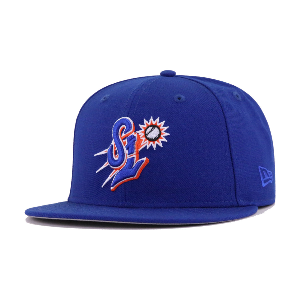 St Lucie Mets Light Royal Blue New Era 59FIFTY Fitted Light Royal Blue / Royal | Snow White | Orangeade | Real Black / 7 1/8