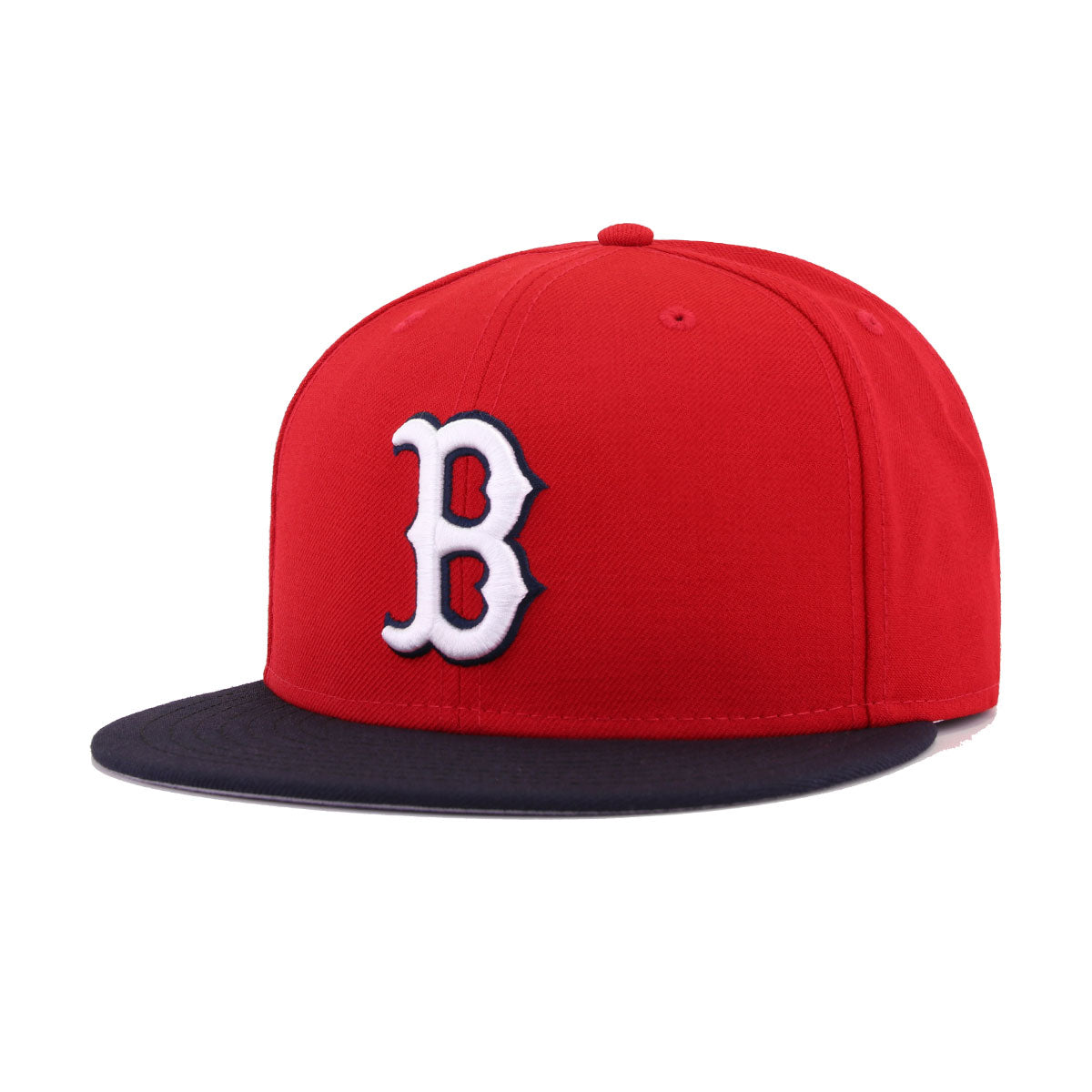 Boston Red Sox Fitted New Era 59FIFTY On Wool 'B' Logo Navy Cap