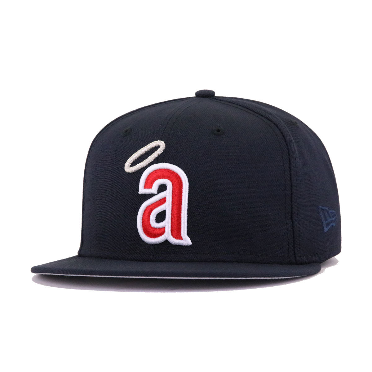 California Angels Hat Baseball Cap Fitted 7 5/8 New Era Vintage MLB Retro  Halo