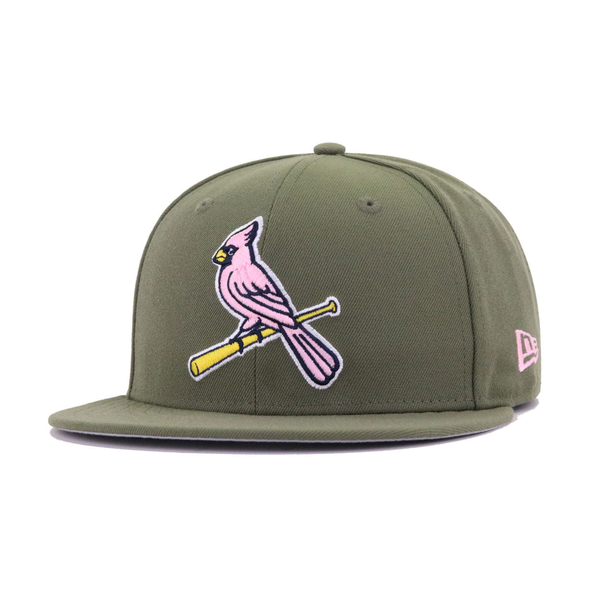 St Louis Cardinals New Olive Pink New Era 59FIFTY Fitted New Olive / Pink | Ombre Gold | White | Black / 7 5/8