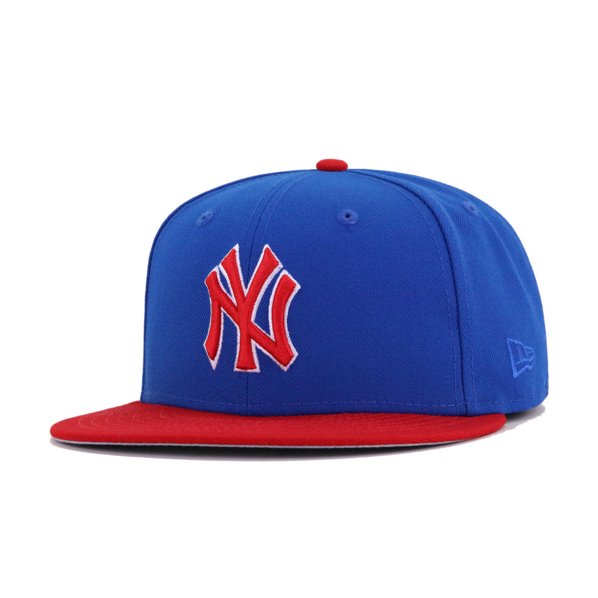 New Era New York Yankees Fitted Hat MLB League Basic Sky Blue White Logo Cap