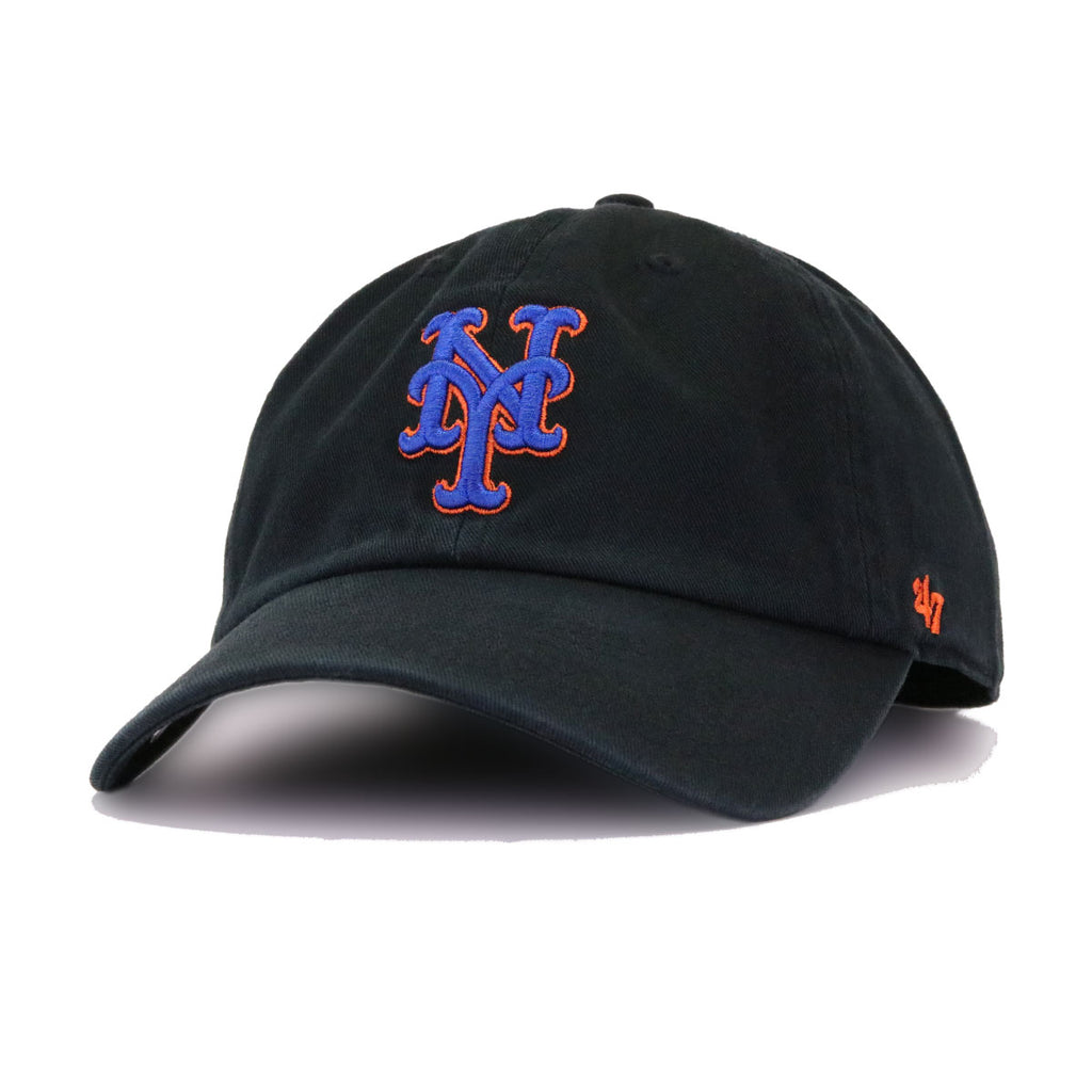 47 New York Mets Clean Up Dad Hat Baseball Cap - White White, Black One  Size