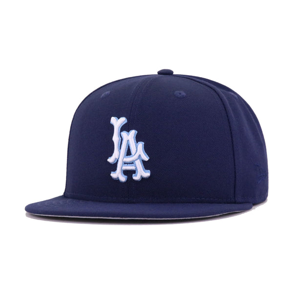 Los Angeles Baseball Hat Night Shift Navy 35th Anniversary New Era 59FIFTY Fitted Night Shift Navy / Snow White | Radiant Red / 7 5/8
