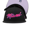 Official New Era Miami Heat Black 59FIFTY Fitted Cap D01_877