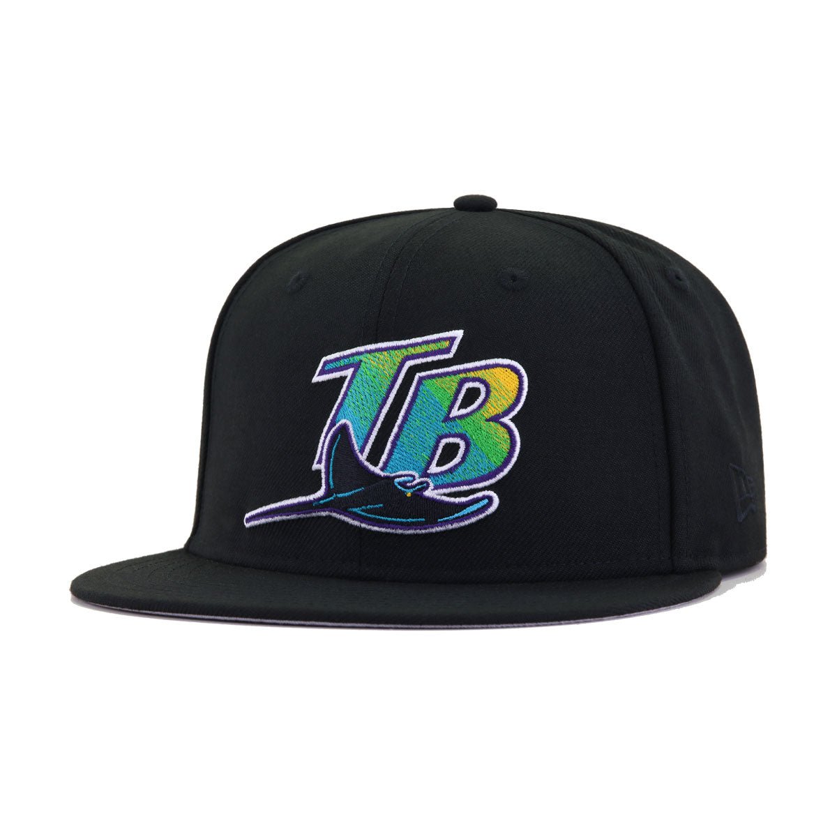 New Era Tampa Bay Rays Blackout 9FIFTY Snapback Hat - Adjustable Black Cap