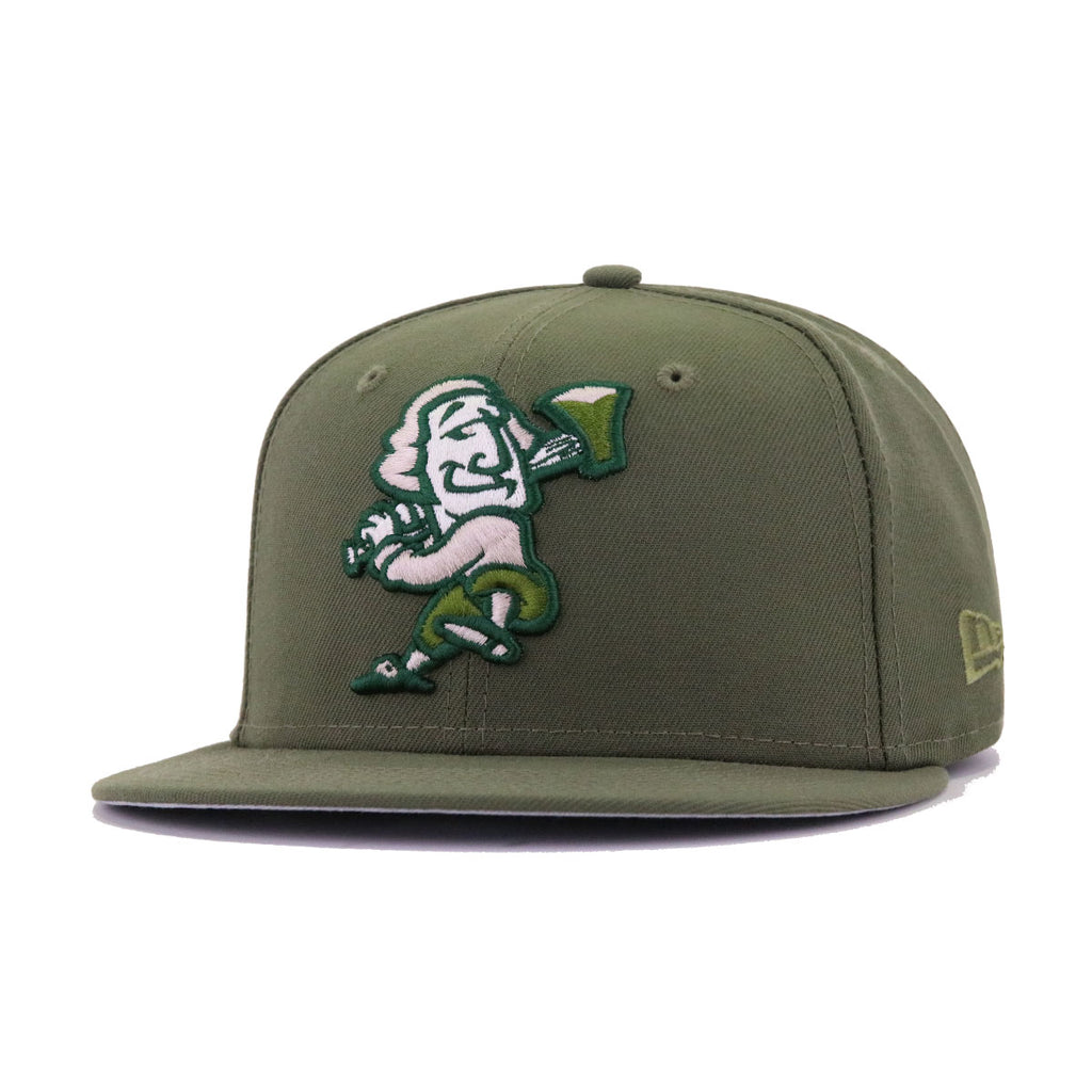 New Era Caps Seattle Mariners Camp Fitted Hat Beige/Green