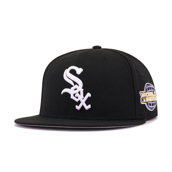 Chicago White Sox New Era Retro 2005 World Series 59FIFTY Fitted Hat - Cream/Black 7 3/4