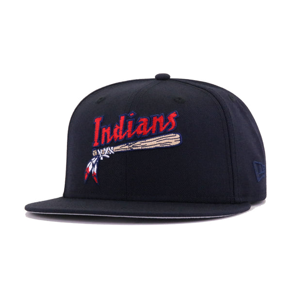 New Era 5950 Day Cleveland Indians Fitted 7 5/8 / Tan/Navy