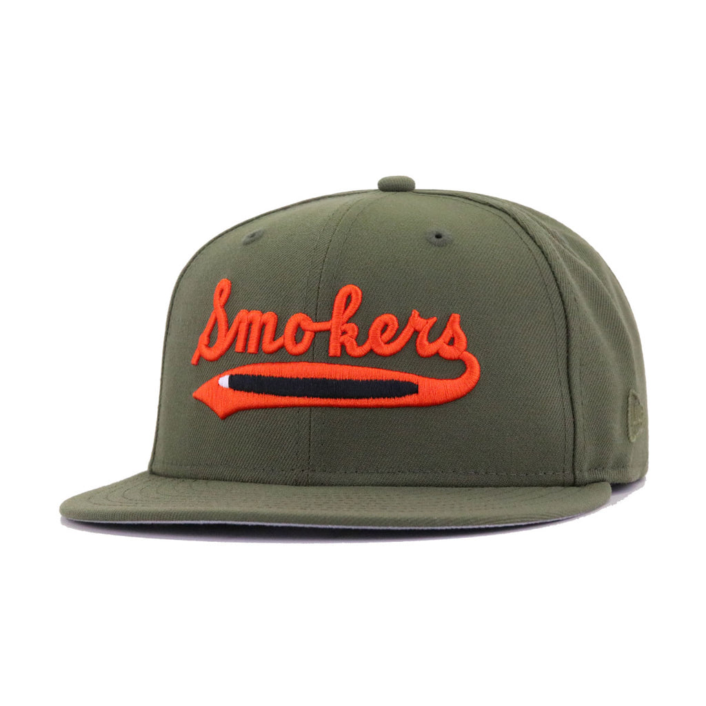 Tampa Smokers New Era Vegas Gold/Olive Bill And Gray Bottom With