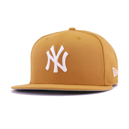 New York Yankees New Era Wheat 59FIFTY Fitted Hat - Tan