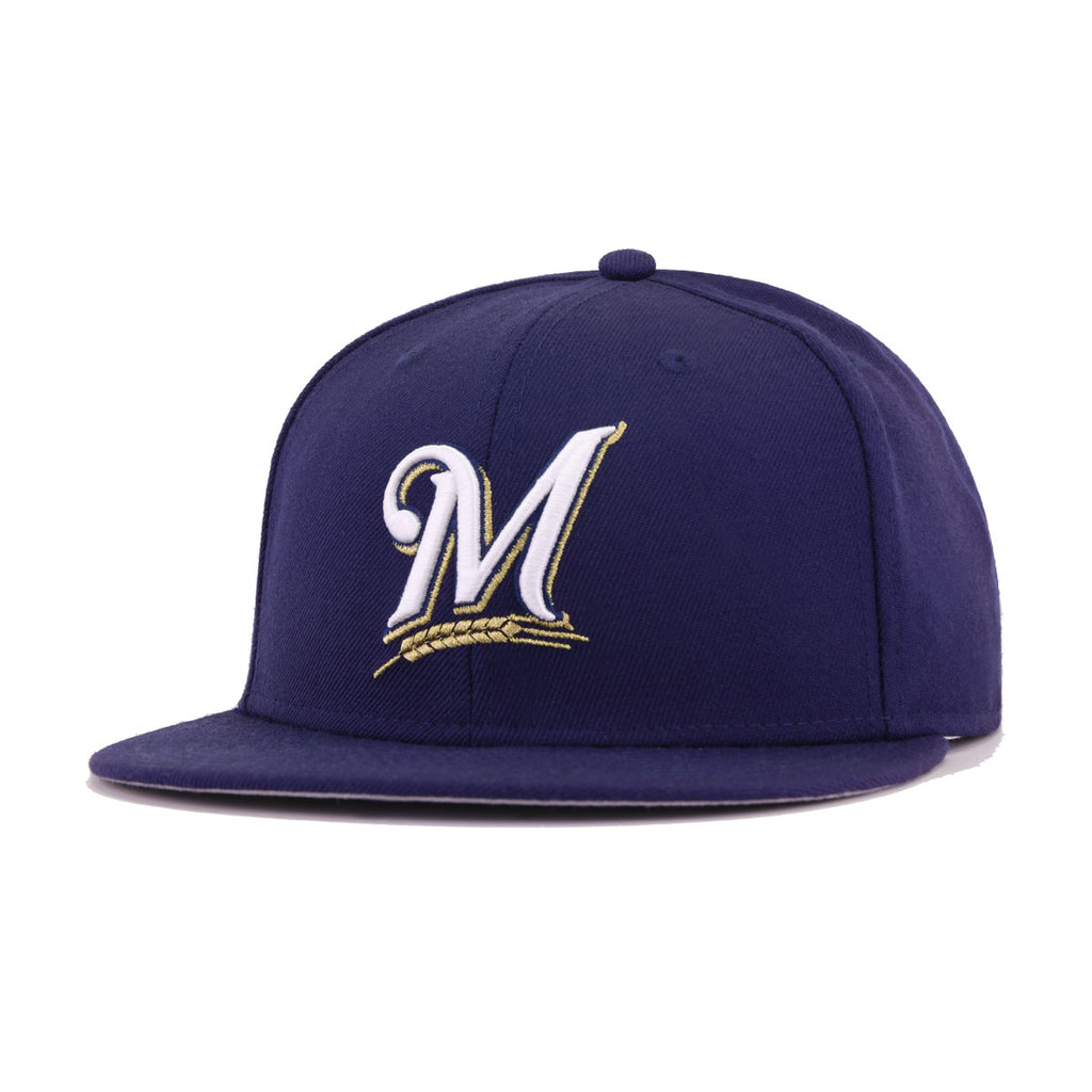 Milwaukee Brewers 59FIFTY New Era Navy Fitted Hat 7 5/8