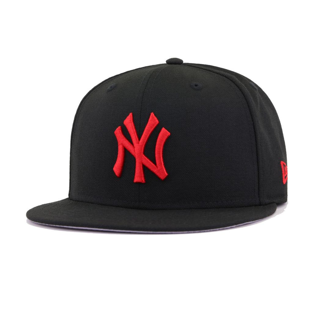 New York Yankees Black Scarlet Logo New Era 59Fifty Fitted