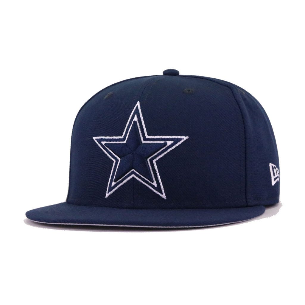 Dallas Cowboys Black on White 59FIFTY Fitted 7 1/4