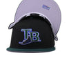 Tampa Bay Rays Black Dark Green Cooperstown AC New Era 59Fifty Fitted